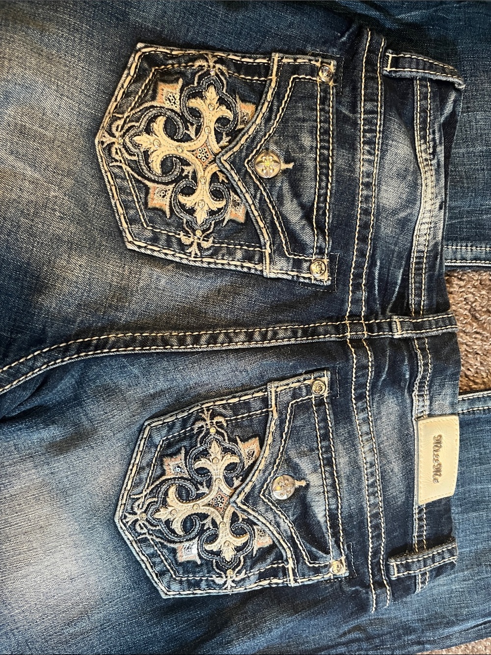 Miss Me Blue Washed Bootcut Jeans - Picture 3 of 3
